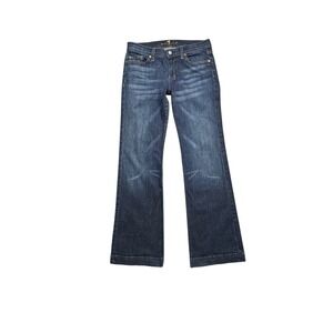 7 for all Mankind Dojo Jeans Wide Leg Flare Y2K Vintage Low Rise Blue Size 30x33